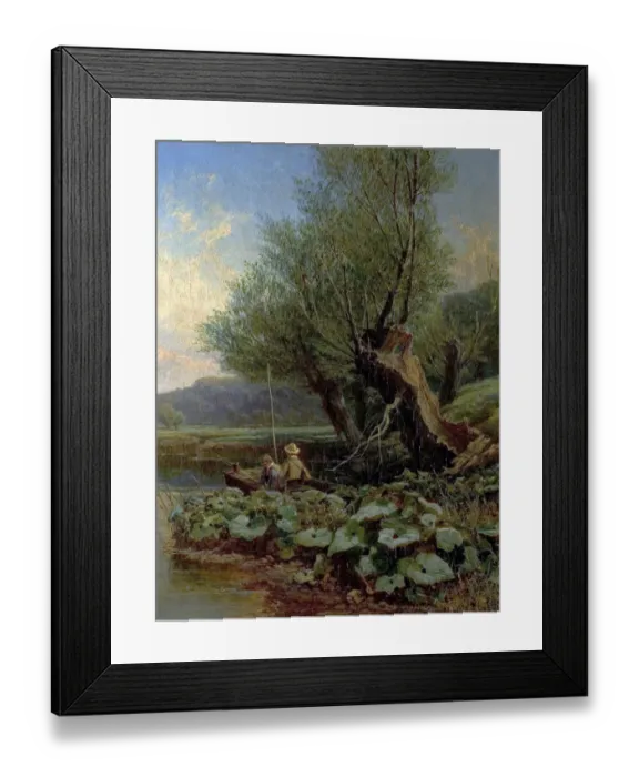 Framed Print : Young Anglers - Edwin Ellis