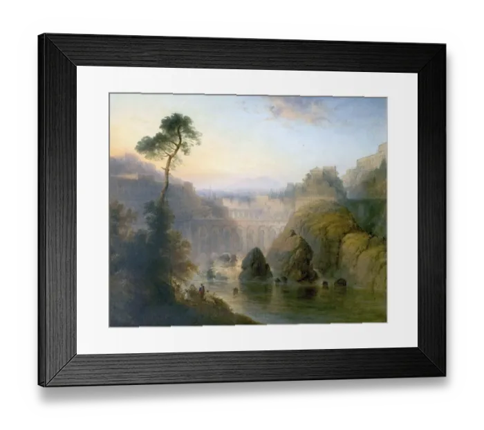 Framed Print : On the Tiber, Italy- Henry Dawson Framed Print : On the Tiber, Italy- Henry Dawson