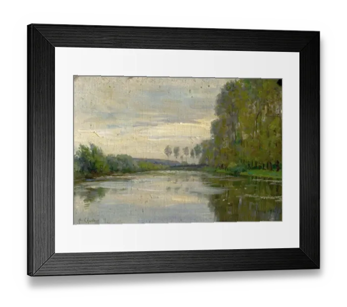 Framed Print : River Scene, the Lower Loire, France - Alexandre Jacques