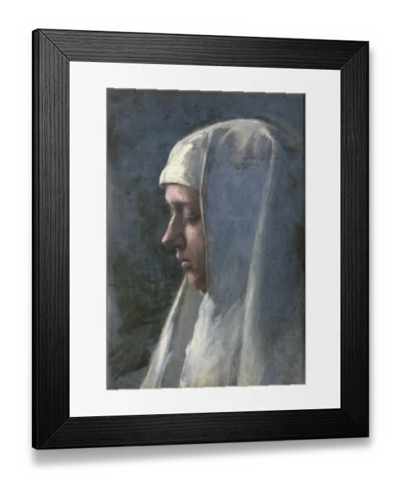 Framed Print : Head of a Woman in Profile