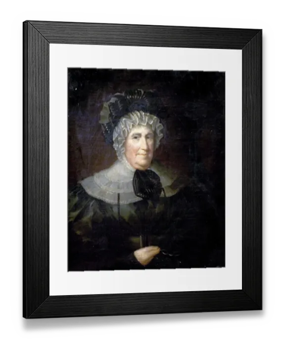 Framed Print : Lady in a Frilled Cap