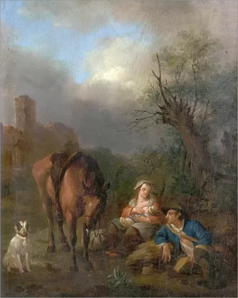 Landscape with Figures, a Horse and a Dog