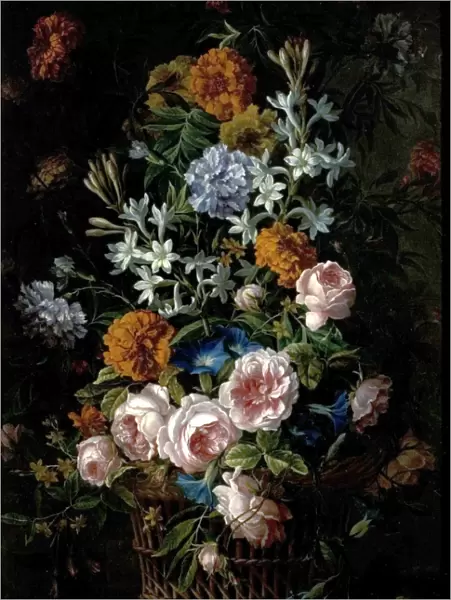 Flowers in a Basket - Jean-Baptiste Monnoyer