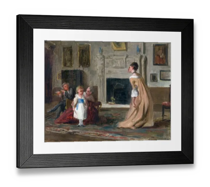 Framed Print : The Dancing Lesson - Laslett John Pott Framed Print : The Dancing Lesson - Laslett John Pott
