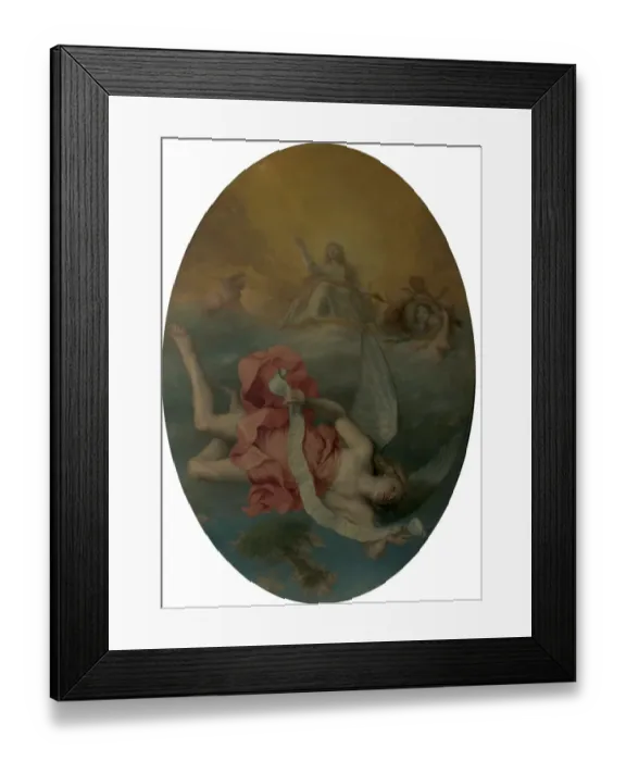 Framed Print : Astraea Returns to Earth (The Apotheosis of Charles II) - John Michael Wright