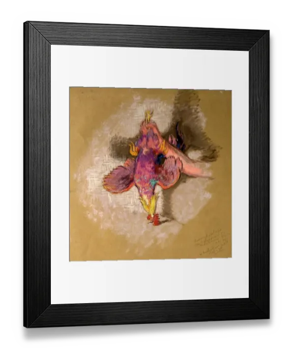 Framed Print : Study of an Arm and a Hand Holding a Fowl by the Legs for Highland Raiders - William Shackleton Framed Print : Study of an Arm and a Hand Holding a Fowl by the Legs for Highland Raiders - William Shackleton