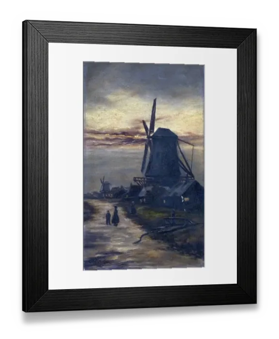 Framed Print : Windmills - Unknown Artist Framed Print : Windmills - Unknown Artist