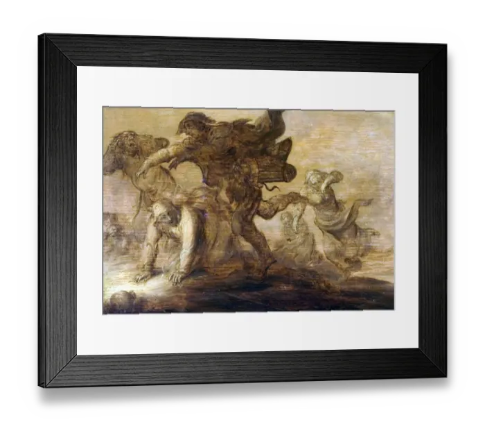 Framed Print : Peasants Fleeing (Witchcraft) - Adriaen van de Venne Framed Print : Peasants Fleeing (Witchcraft) - Adriaen van de Venne