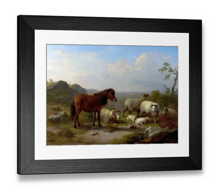 Framed Print : Good Friends - Eugene Joseph Verboeckhoven