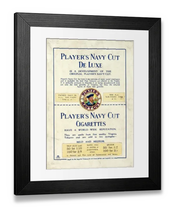 Framed Print : Players Navy Cut Deluxe Framed Print : Players Navy Cut Deluxe