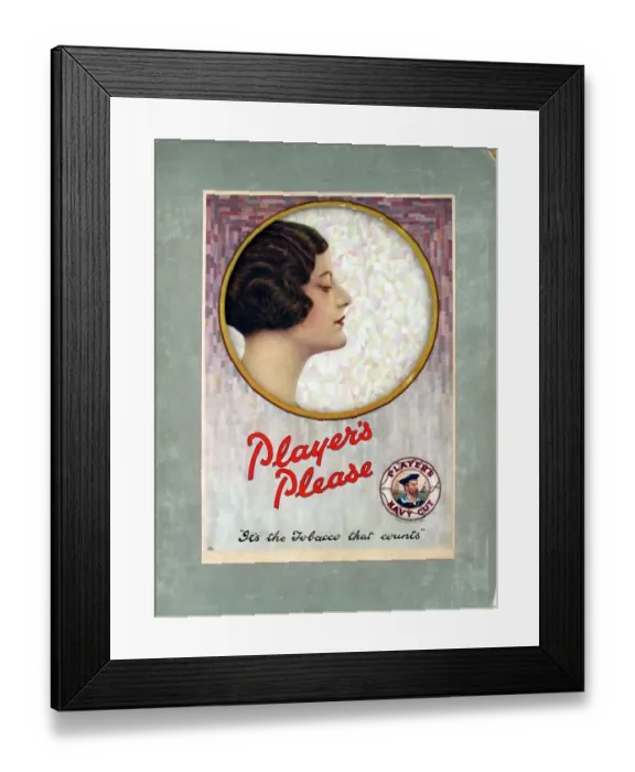 Framed Print : Players Please, 1927=28 Framed Print : Players Please, 1927=28