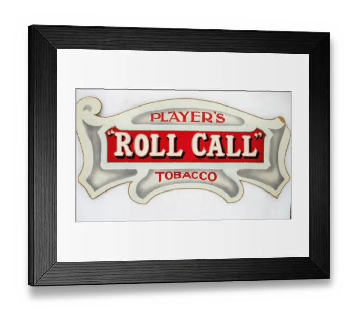 Framed Print : Roll Call tobacco, 1909=11 Framed Print : Roll Call tobacco, 1909=11