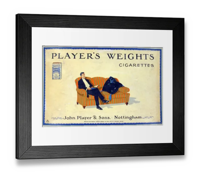 Framed Print : Weights Cigarettes, 1921 Framed Print : Weights Cigarettes, 1921