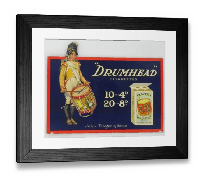 Framed Print : Drumhead Cigarettes, 1922 Framed Print : Drumhead Cigarettes, 1922