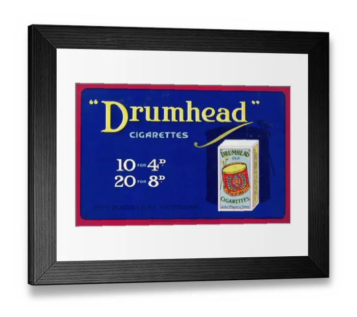 Framed Print : Drumhead Cigarettes, 1923=24 Framed Print : Drumhead Cigarettes, 1923=24