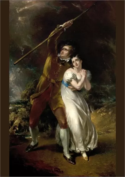 Celadon and Amelia in a storm, by John Wood