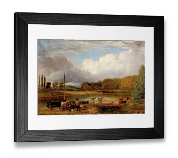 Framed Print : View At Wilford, Nottingham, by Benjamin Shipman, ca 1830 Framed Print : View At Wilford, Nottingham, by Benjamin Shipman, ca 1830