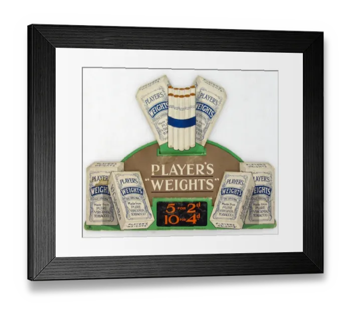 Framed Print : Weights Cigarettes, 1926 Framed Print : Weights Cigarettes, 1926