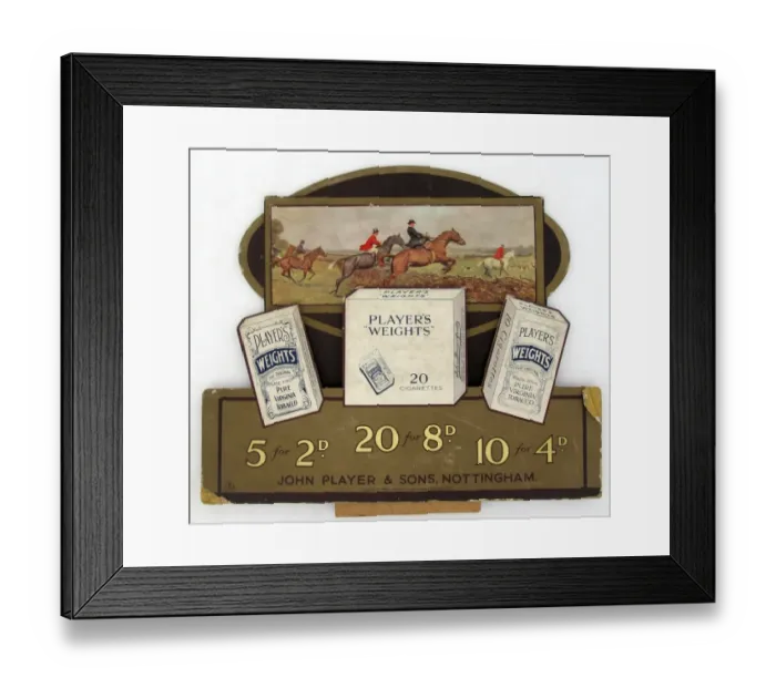 Framed Print : Weights Cigarettes, 1928 Framed Print : Weights Cigarettes, 1928