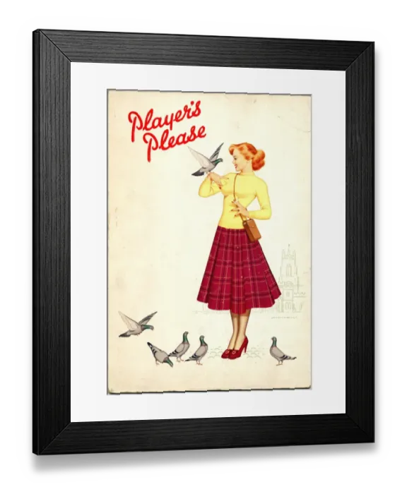 Framed Print : Players Please: Pigeons, 1952 Framed Print : Players Please: Pigeons, 1952