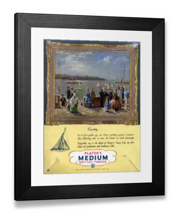 Framed Print : Medium Navy Cut: Yachting, 1953 Framed Print : Medium Navy Cut: Yachting, 1953