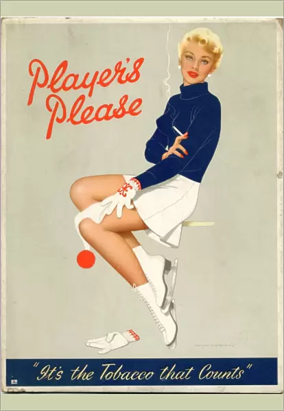 Players Please: Ice skating, 1954