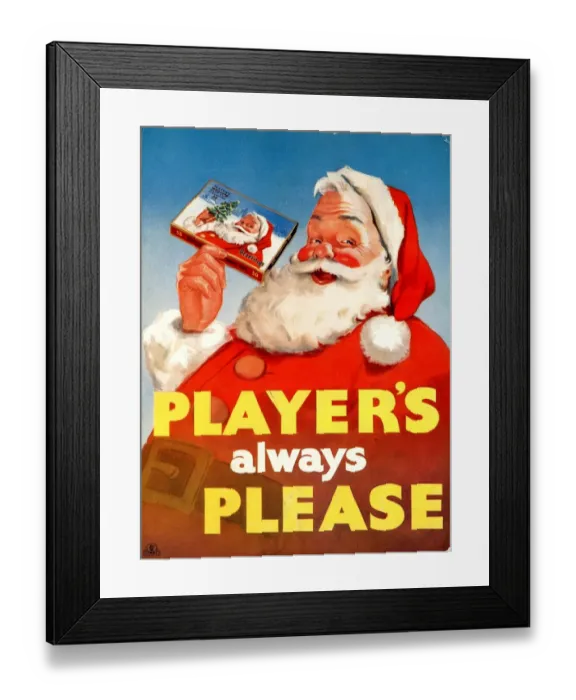 Framed Print : Players always please: Father Christmas, 1957 Framed Print : Players always please: Father Christmas, 1957