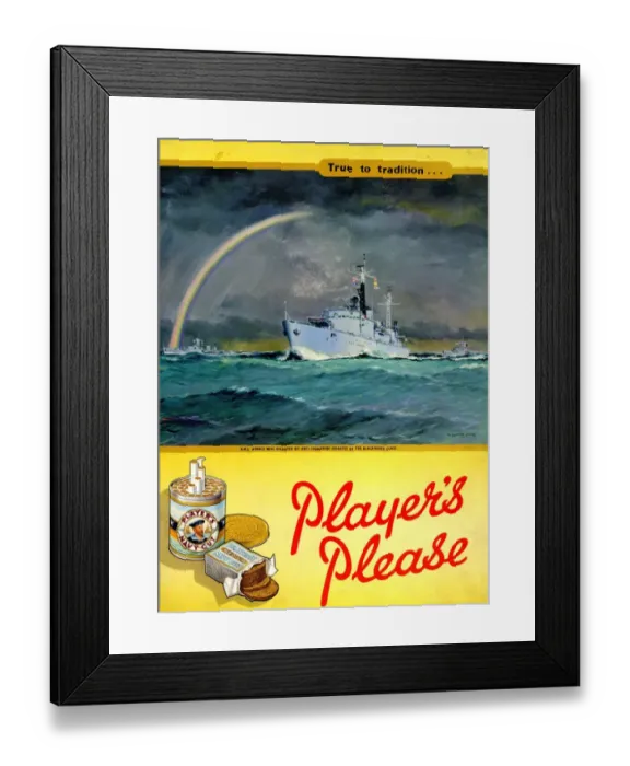 Framed Print : True to tradition, Players Please, 1958 Framed Print : True to tradition, Players Please, 1958