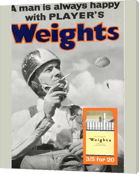A man is always happy with Players Weights: Parachutist, 1961