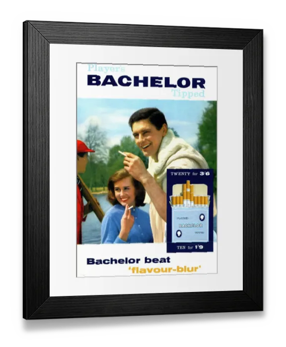 Framed Print : Players Bachelor Tipped. 1960 Framed Print : Players Bachelor Tipped. 1960