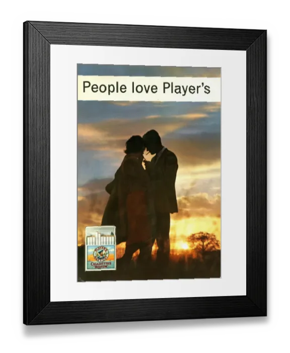 Framed Print : People love Players, 1960 Framed Print : People love Players, 1960