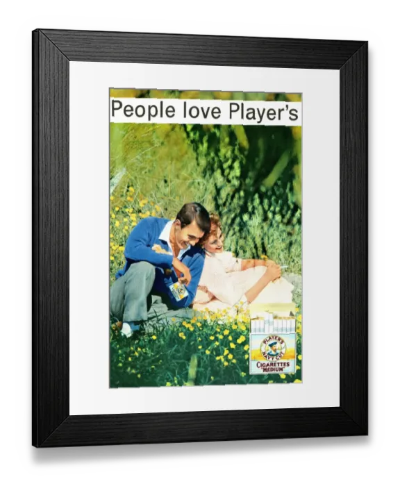 Framed Print : People love Players, 1960 Framed Print : People love Players, 1960