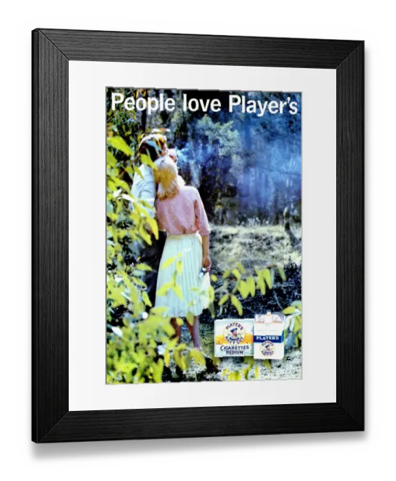 Framed Print : People love Player s: In the Glade, 1961 Framed Print : People love Player s: In the Glade, 1961