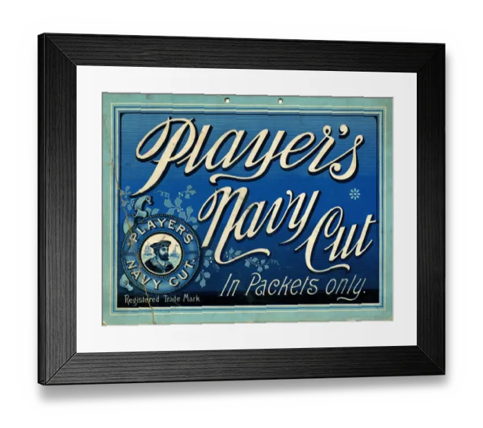 Framed Print : Players Navy Cut: Blue design, 1900=1950