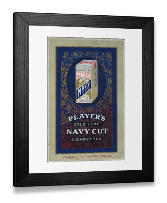 Framed Print : Navy Cut Gold Leaf Cigarettes, 1920=21 Framed Print : Navy Cut Gold Leaf Cigarettes, 1920=21