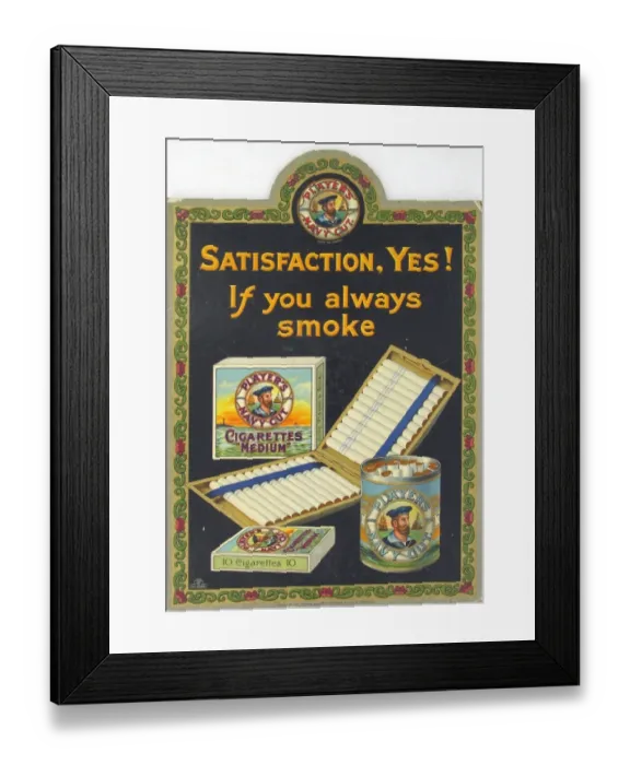 Framed Print : Navy Cut Medium Cigarettes, 1922 Framed Print : Navy Cut Medium Cigarettes, 1922