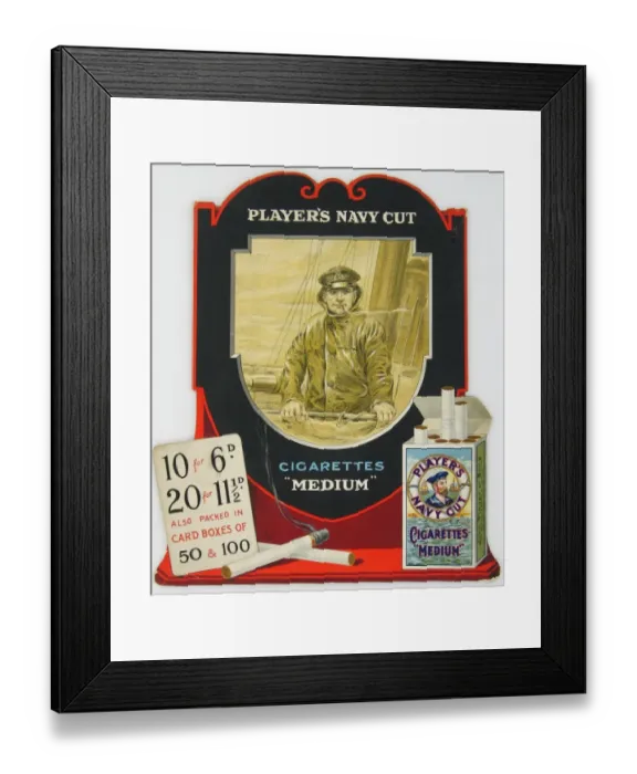 Framed Print : Navy Cut Medium Cigarettes, 1923