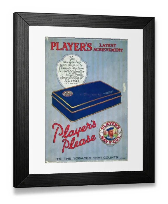 Framed Print : Navy Cut Medium Cigarettes, 1925 Framed Print : Navy Cut Medium Cigarettes, 1925