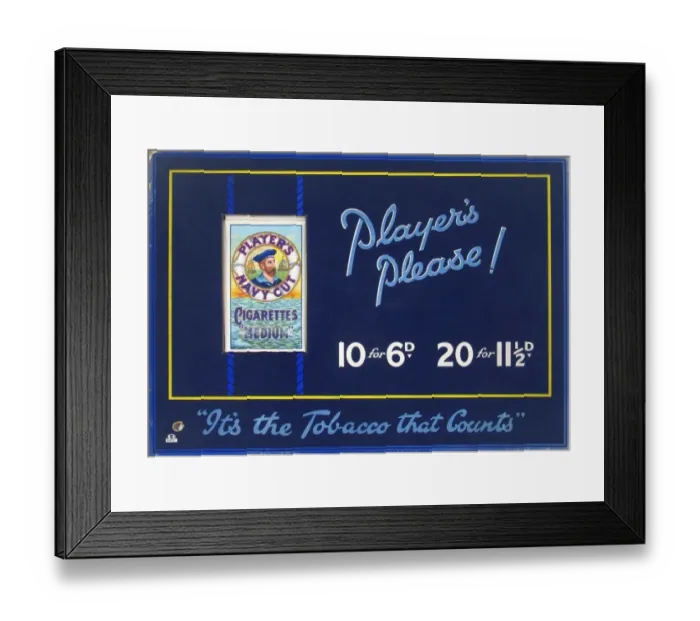 Framed Print : Navy Cut Medium Cigarettes, 1927=28