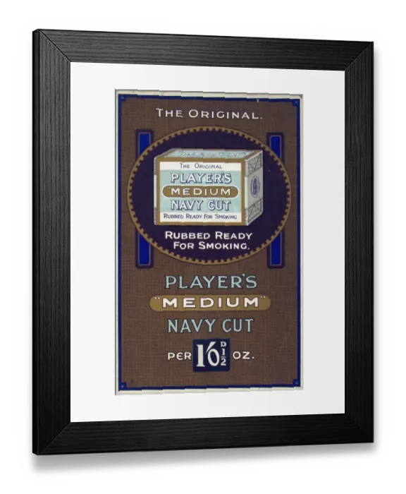 Framed Print : Navy Cut Medium tobacco, 1925=26 Framed Print : Navy Cut Medium tobacco, 1925=26
