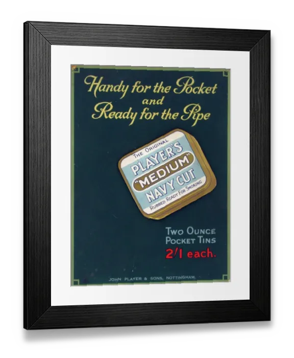 Framed Print : Navy Cut Medium tobacco, 1928 Framed Print : Navy Cut Medium tobacco, 1928