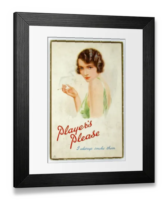 Framed Print : Players Please, 1927=28 Framed Print : Players Please, 1927=28