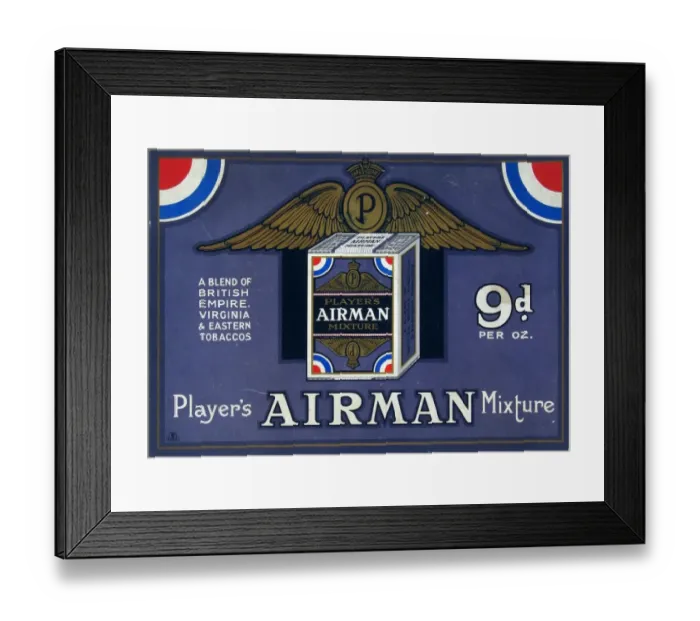 Framed Print : Airman Mixture tobacco, 1925=26 Framed Print : Airman Mixture tobacco, 1925=26