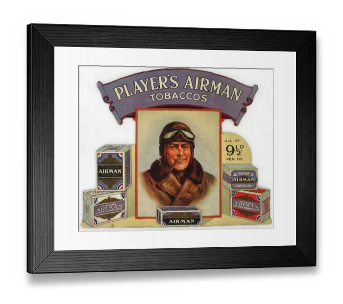 Framed Print : Airman Tobacco, 1926=28 Framed Print : Airman Tobacco, 1926=28