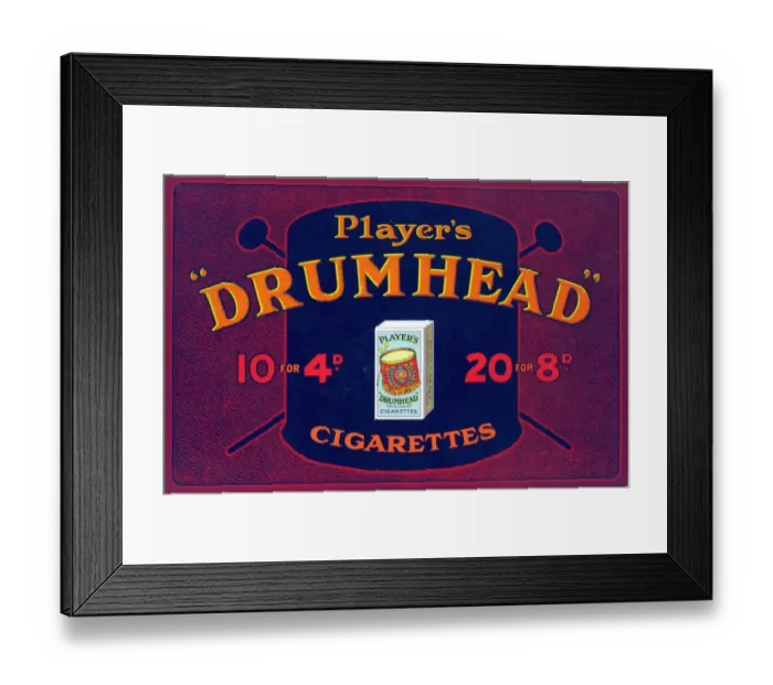Framed Print : Drumhead Cigarettes, 1924 Framed Print : Drumhead Cigarettes, 1924