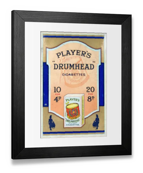 Framed Print : Drumhead Cigarettes, 1923=26 Framed Print : Drumhead Cigarettes, 1923=26