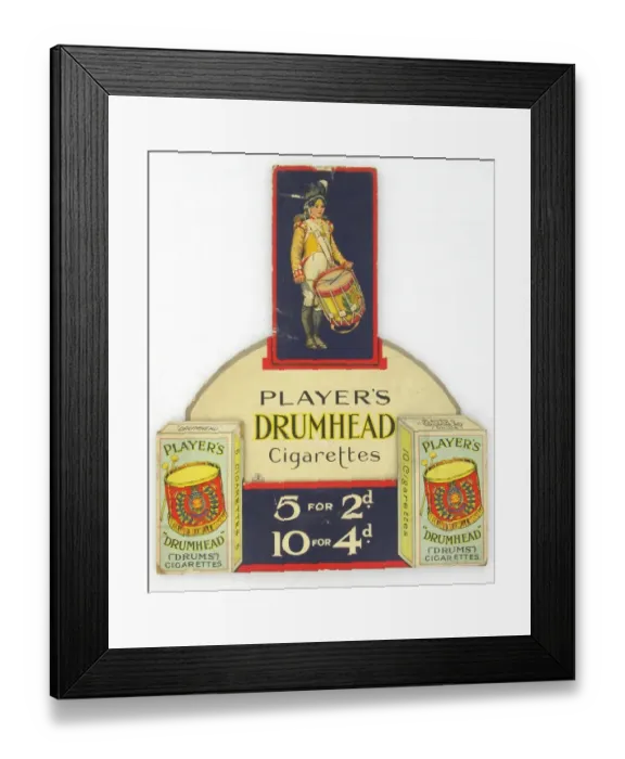 Framed Print : Drumhead Cigarettes, 1927=28 Framed Print : Drumhead Cigarettes, 1927=28