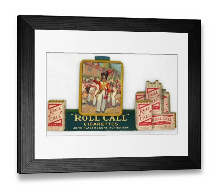 Framed Print : Roll Call Cigarettes, 1920 Framed Print : Roll Call Cigarettes, 1920