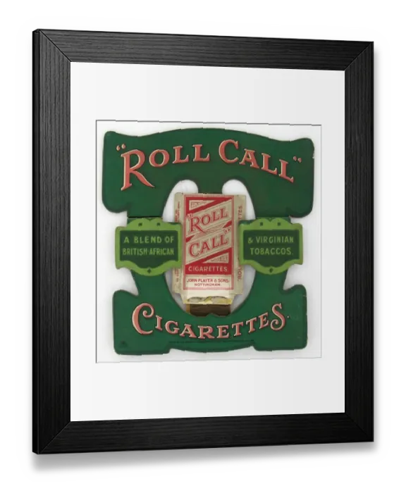 Framed Print : Roll Call Cigarettes, 1920