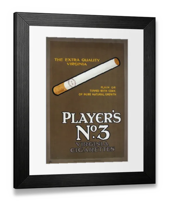 Framed Print : No. 3 cigarettes, 1926 Framed Print : No. 3 cigarettes, 1926